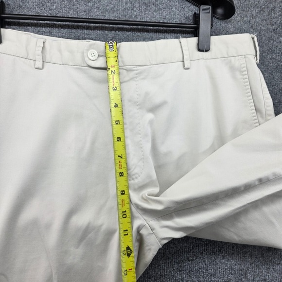 PETER MILLAR Mens 38 Beige Cotton Spandex Flat Front Chino Pants Tailored Fit - Picture 9 of 13